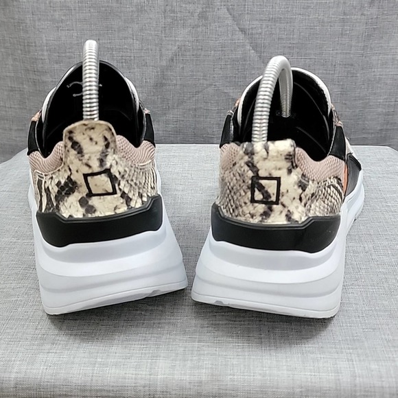 D.a.t.e. Fuga python embossed chunky leather trainer / sneaker women's 8.5 - Picture 7 of 12